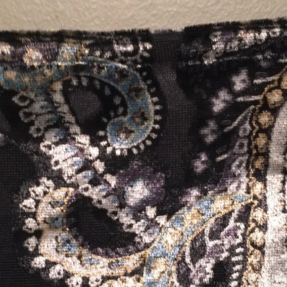 Jones New York top women’s size M shirt silky velour feel mesh inserts artsy - Picture 8 of 13